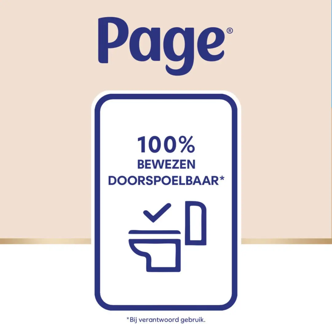 Page Vochtig Toiletpapier Puur - 38 stuks - afbeelding 3 van 6