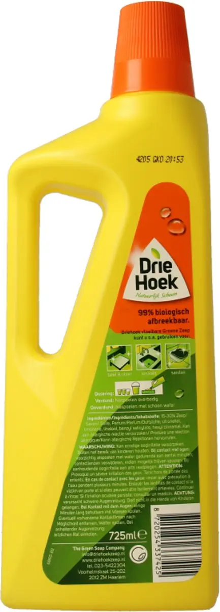 Driehoek Vloeibare Zeep Oranjebloesem 725ml - afbeelding 3 van 4