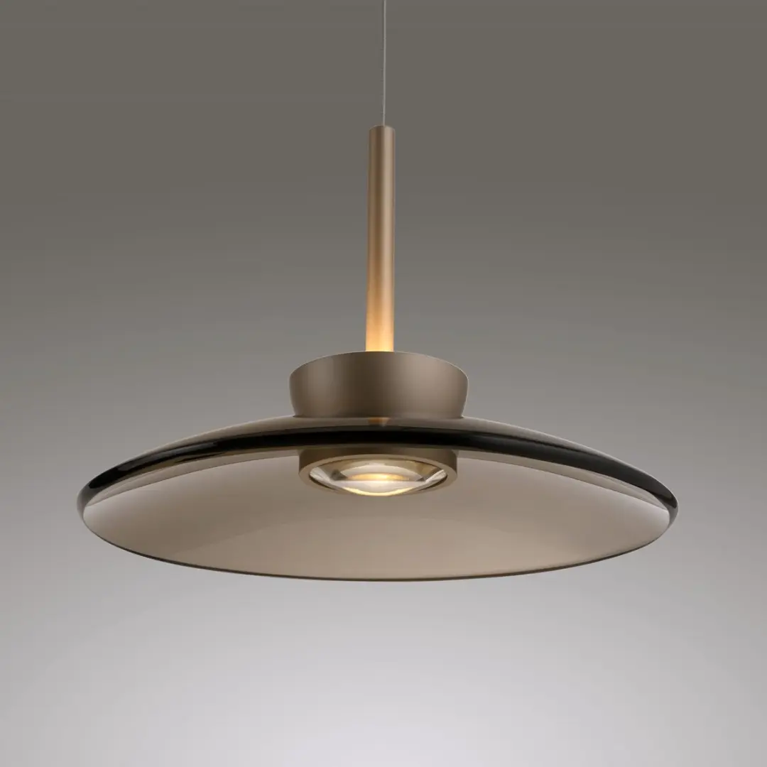 Pure Moon LED Hanglamp Brons - Amberglas Ø32cm - afbeelding 3 van 5