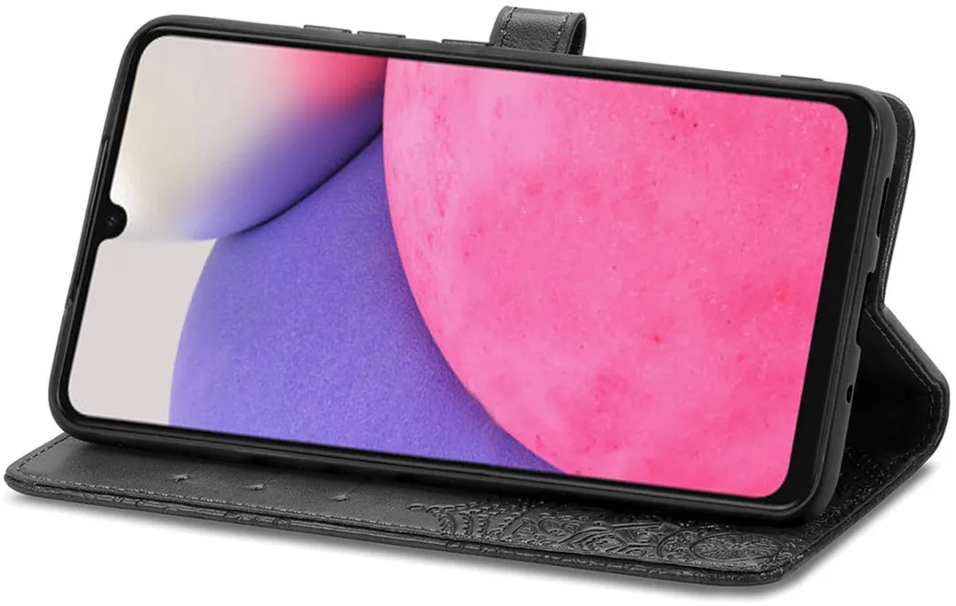 Imoshion Hoesje Samsung Galaxy A33 Mandala Bookcase - 3 Stuks - Zwart