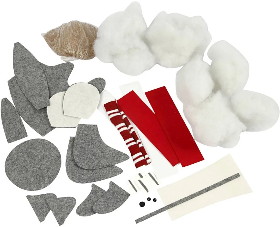 Creativ Company DIY Kerstmuis 30cm - Multicolor