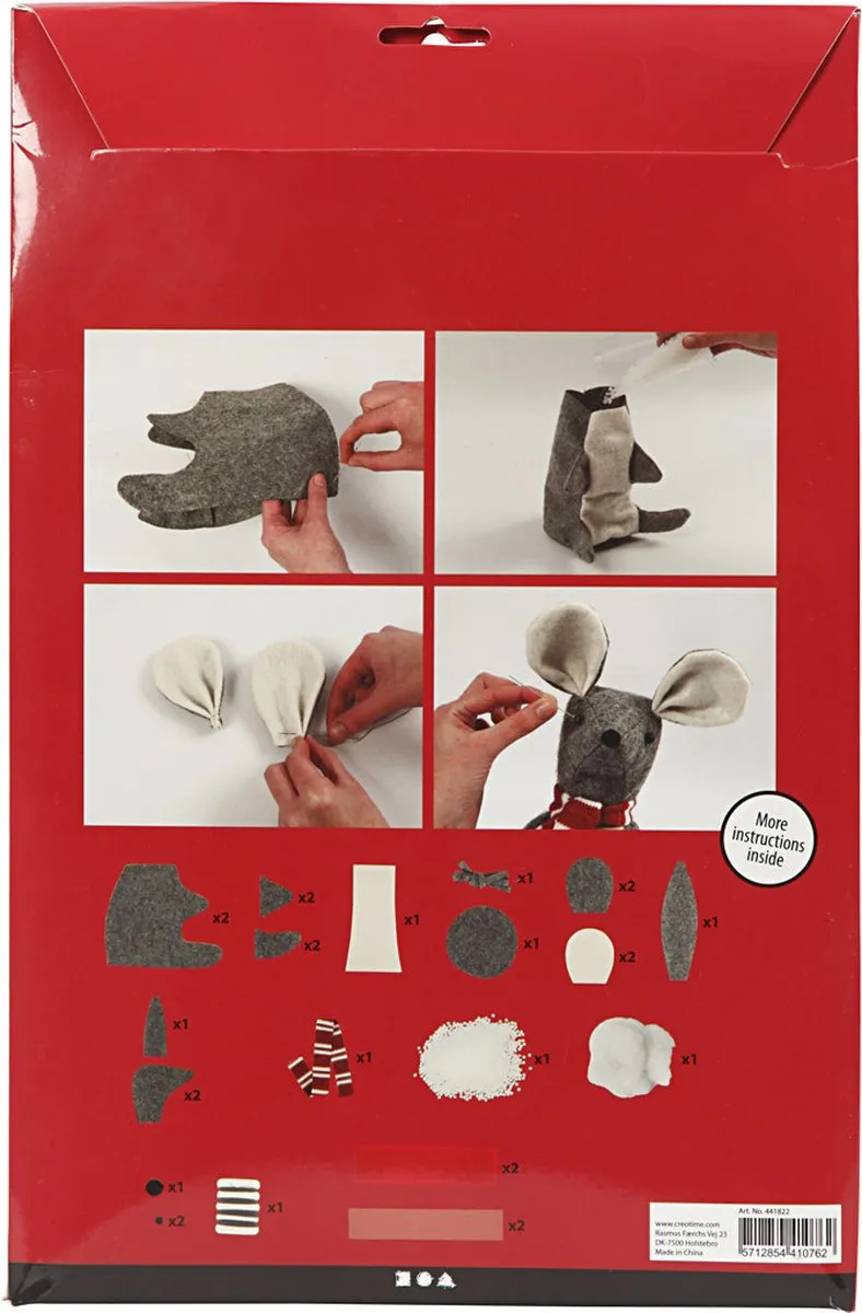 Creativ Company DIY Kerstmuis 30cm - Multicolor