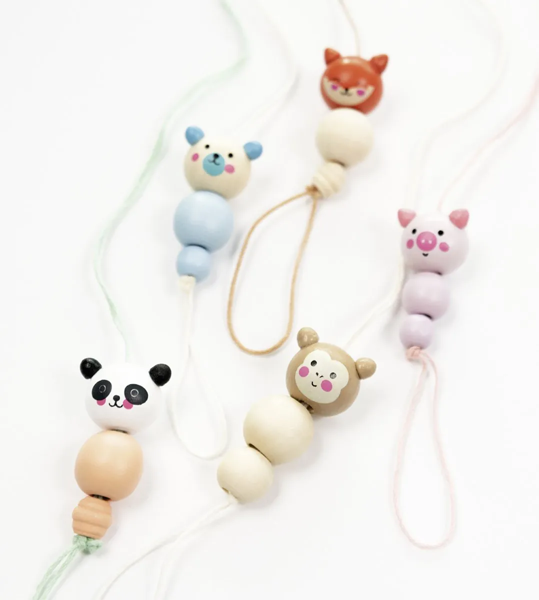 Folia Houten Kralen Schattige Dieren 18mm - Multicolor - 10 Kleuren
