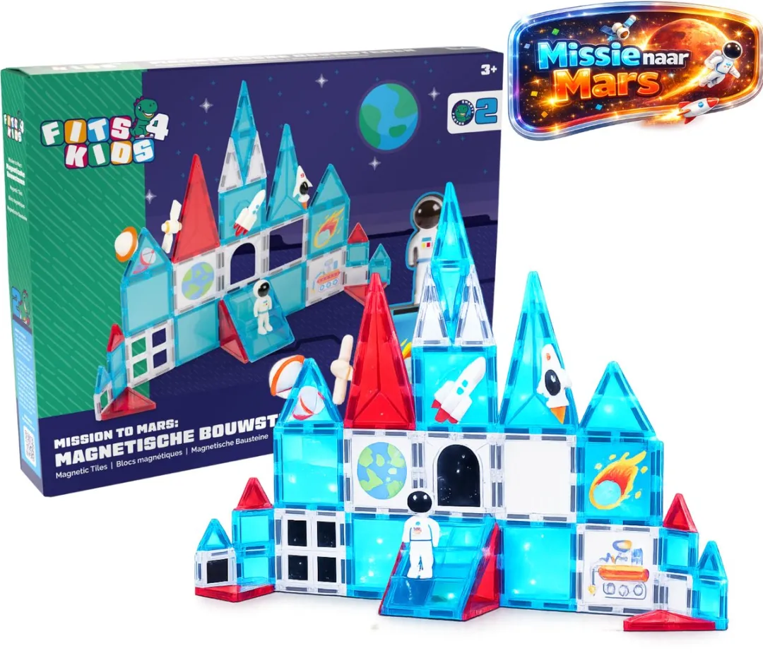 Fits4Kids Magnetic Tiles Mission to Mars 39-delig