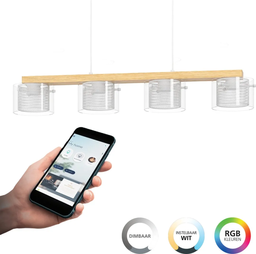 EGLO connect.z Portico-Z Hanglamp 88cm - Wit - RGB & Wit - Zigbee