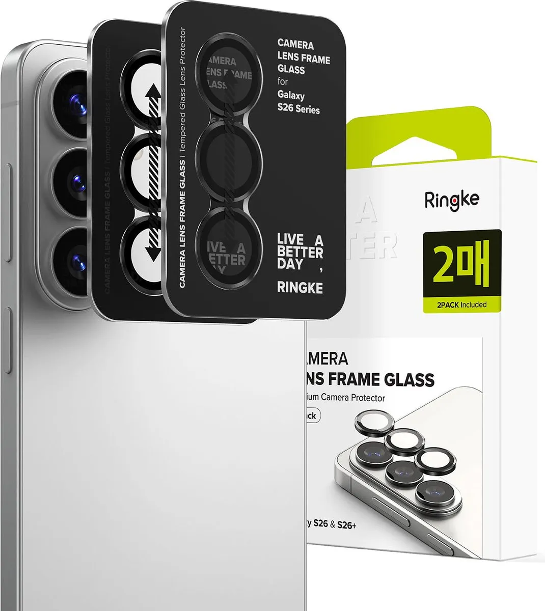 Ringke Camera Tempered Glass voor Samsung Galaxy S26/S26+