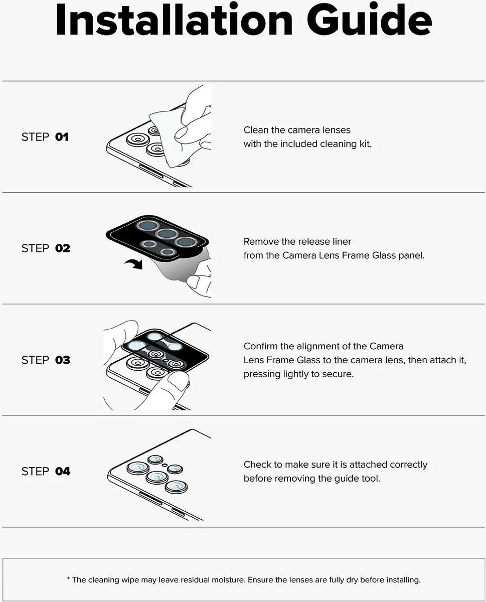 Ringke Camera Tempered Glass voor Samsung Galaxy S26/S26+ - 2 Stuks - afbeelding 6 van 6
