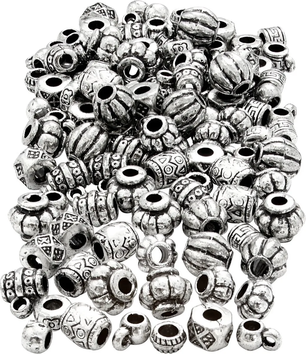 Creativ Company Creotime Kralenmix Zilver 400 Stuks