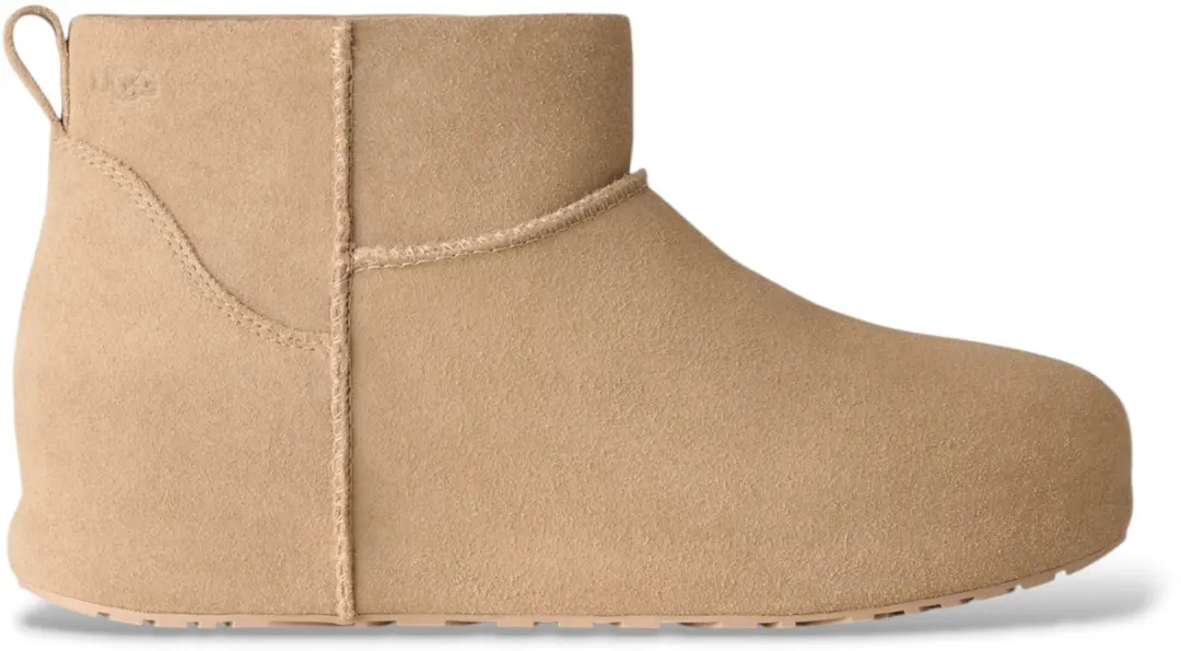 UGG Beige leren Classic Mini Enwrap enkellaarsjes - afbeelding 2 van 2