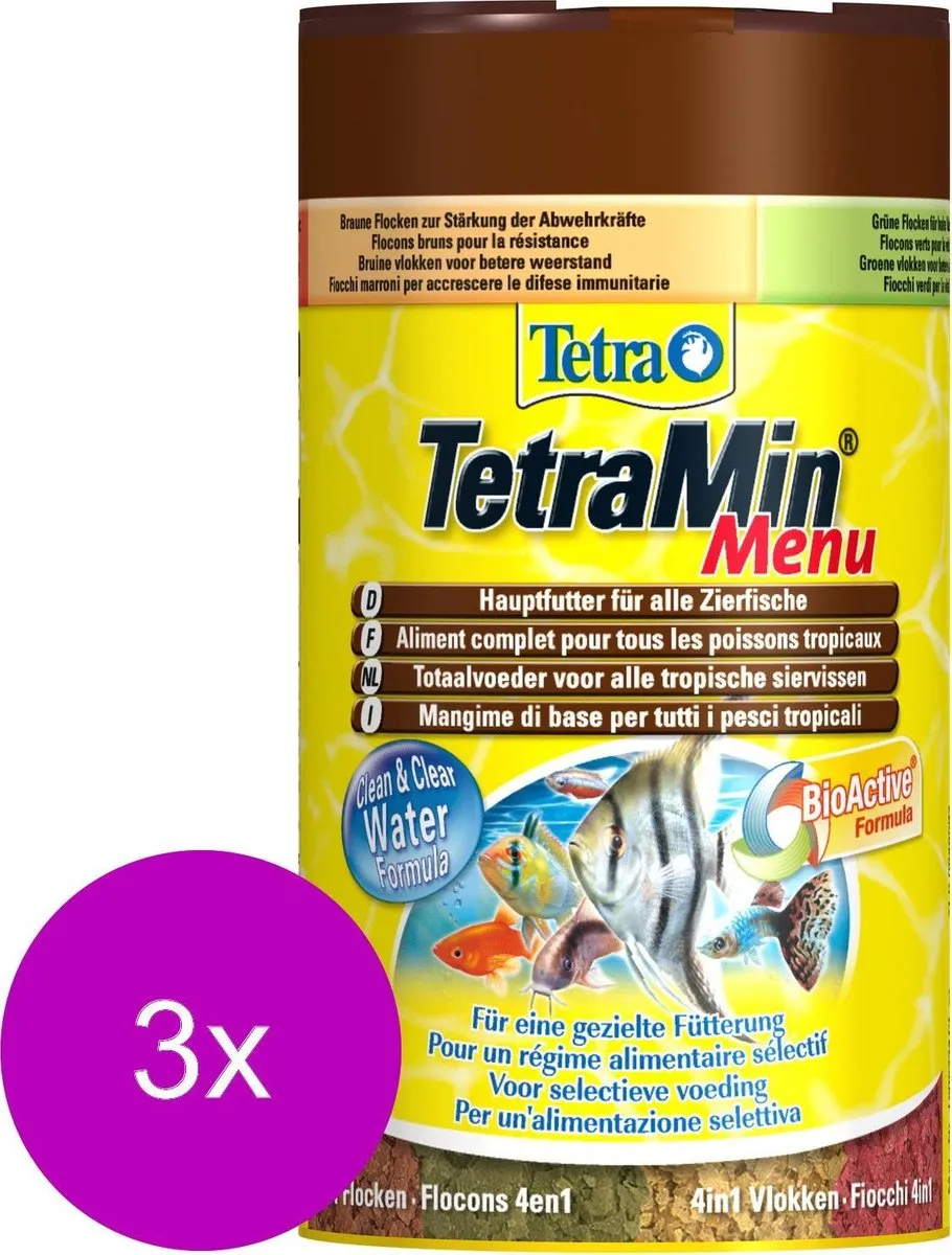 Tetra Menu Food Mix Vlokken - 3x100ml