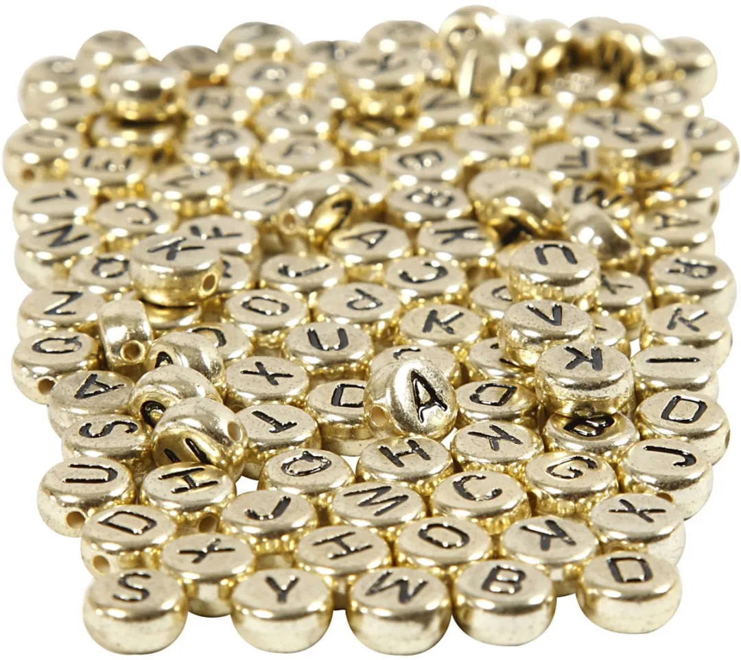 Creativ Company Letterkralen 7mm Goud - 165 Stuks