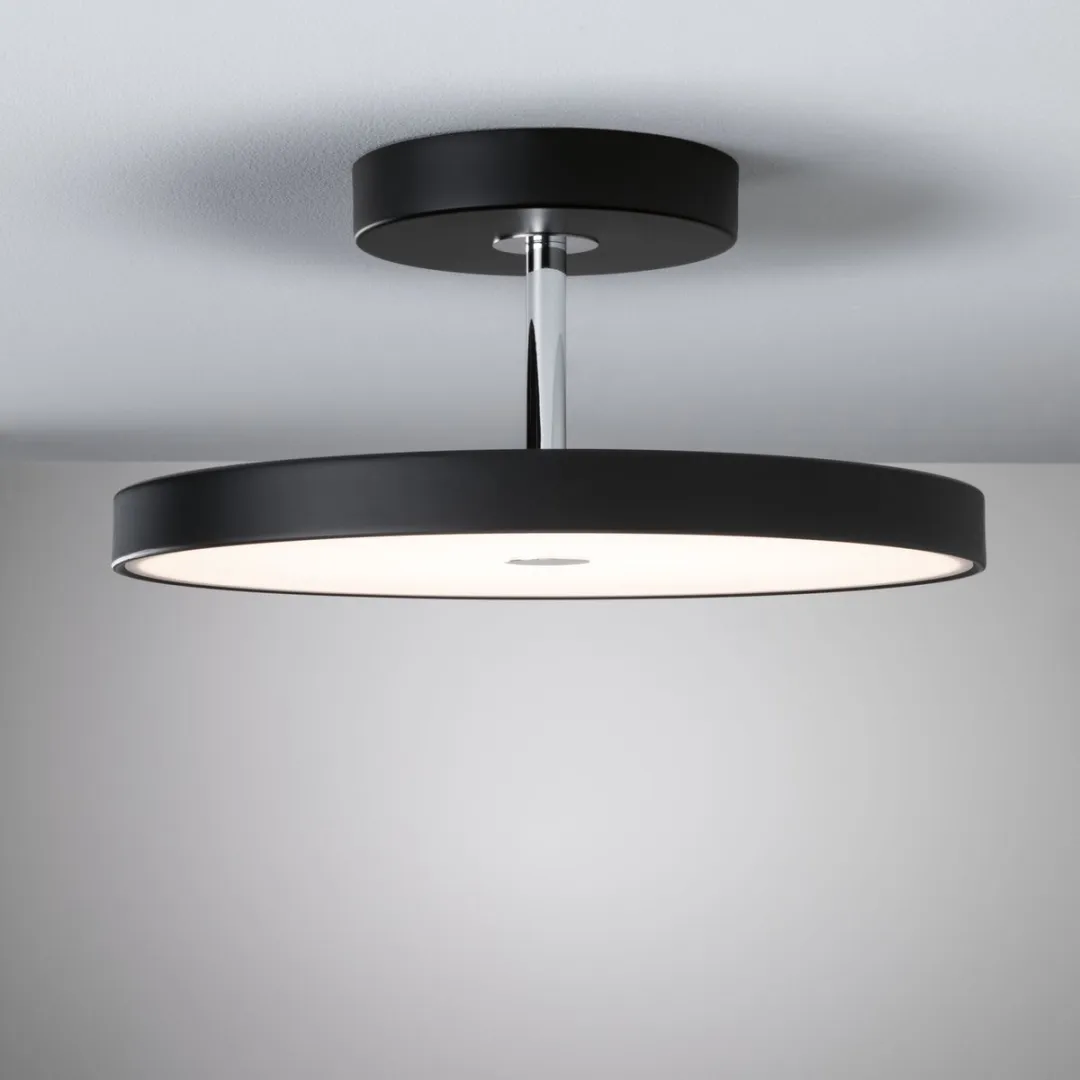 LED-plafondlamp 3-Step-Dim Hildor 2700K 2100lm 230V 26,5W dimbaar Zwart mat, Chroom