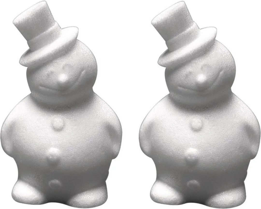 Rayher Hobby Sneeuwpop 3D - 6 Stuks - 17cm - Wit