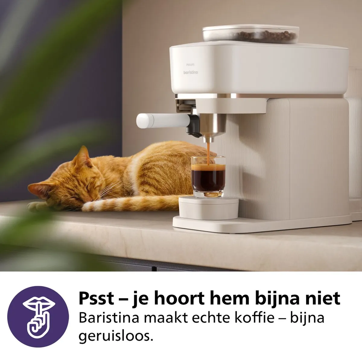 Philips Baristina BAR300/00 Espressomachine - Wit - afbeelding 6 van 6