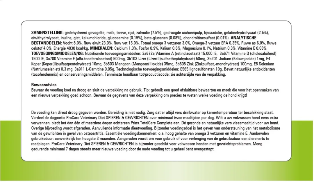 Prins ProCare Diet Pressed Mobility 3 Kg