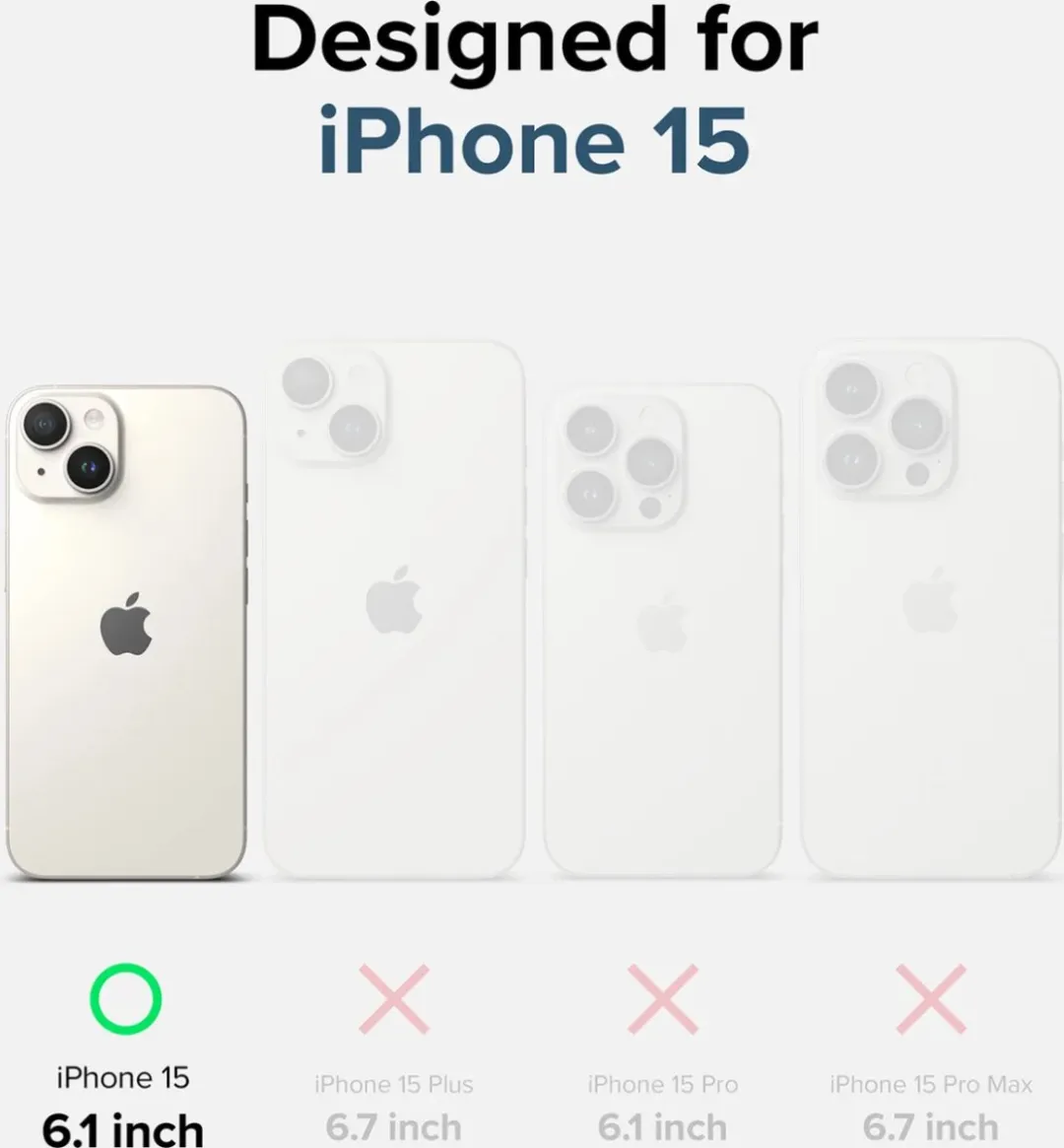 Ringke Fusion Back Cover Matte Transparant Hoesje Geschikt voor Apple iPhone 15 Plus