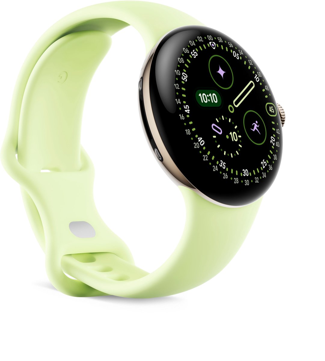 Google Pixel Watch 4 - Smartwatch - 41mm - WiFi - Gold/Lemongrass