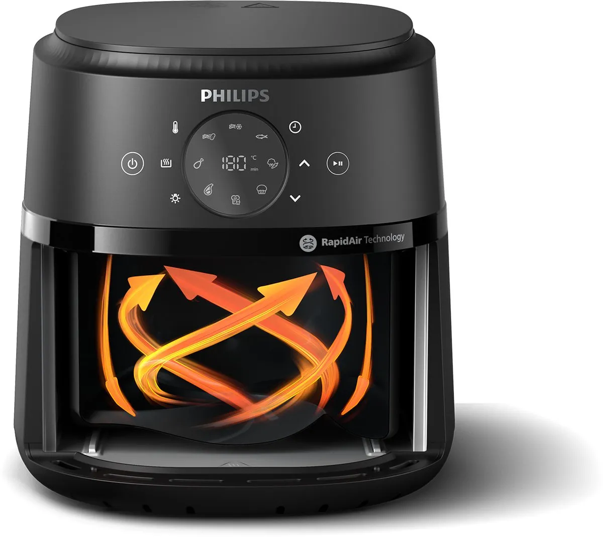 Philips 2000 Series NA211/00 Heteluchtfriteuse 3,2L - 1300W - Zwart/Zilver