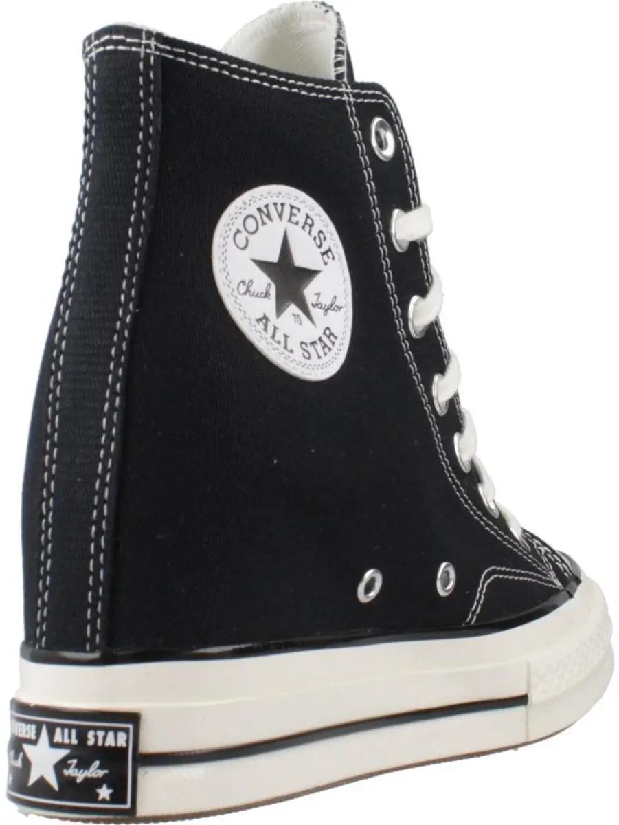 Converse Chuck 70 Wedge Hi Dames Sneakers - Zwart - afbeelding 4 van 4