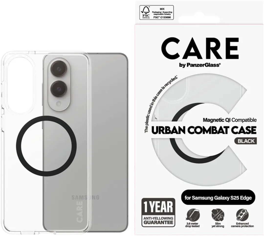 PanzerGlass Flagship Urban Combat Hoesje - Zwart - 5715685025525