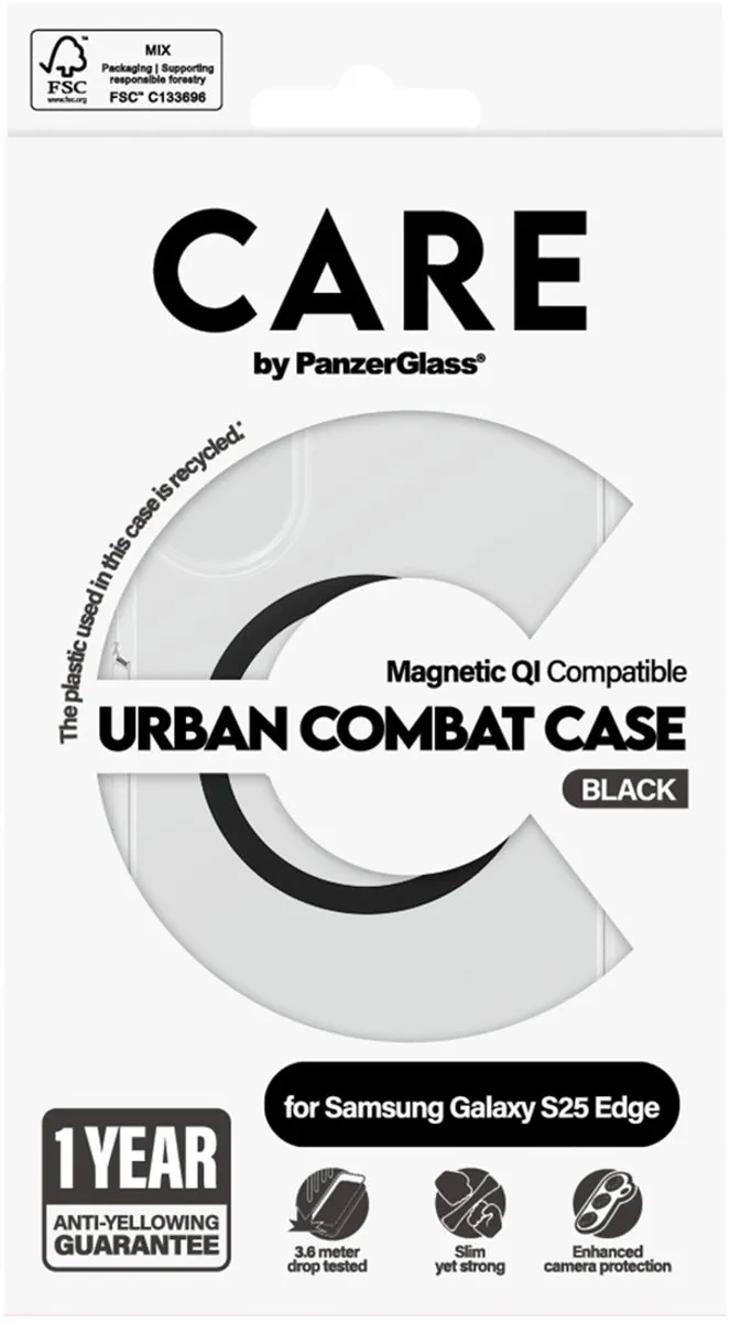PanzerGlass Flagship Urban Combat Hoesje - Zwart - 5715685025525
