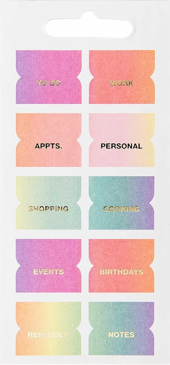 Rico Design Paper Poetry Stickerboek Index Tabs - 10 Vellen - Pastel