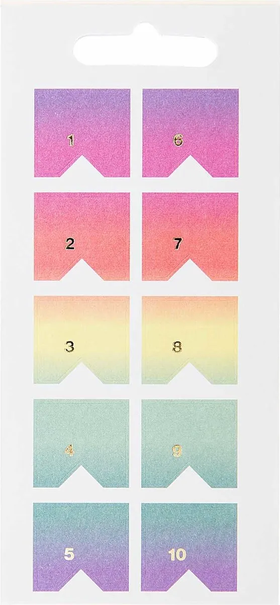 Rico Design Paper Poetry Stickerboek Index Tabs - 10 Vellen - Pastel