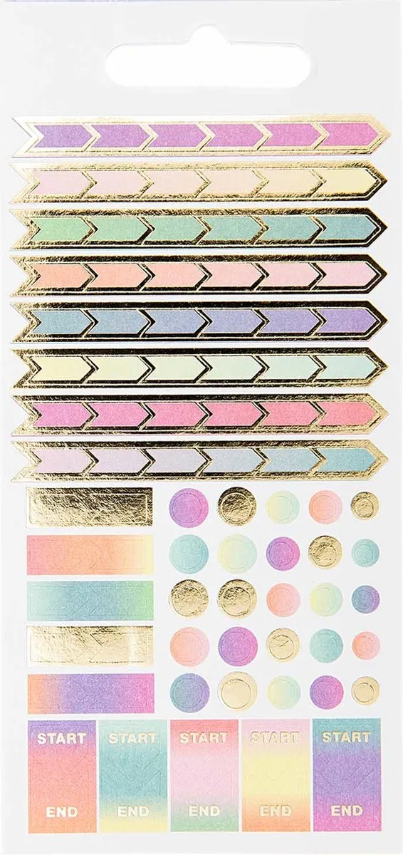 Rico Design Paper Poetry Stickerboek Index Tabs - 10 Vellen - Pastel