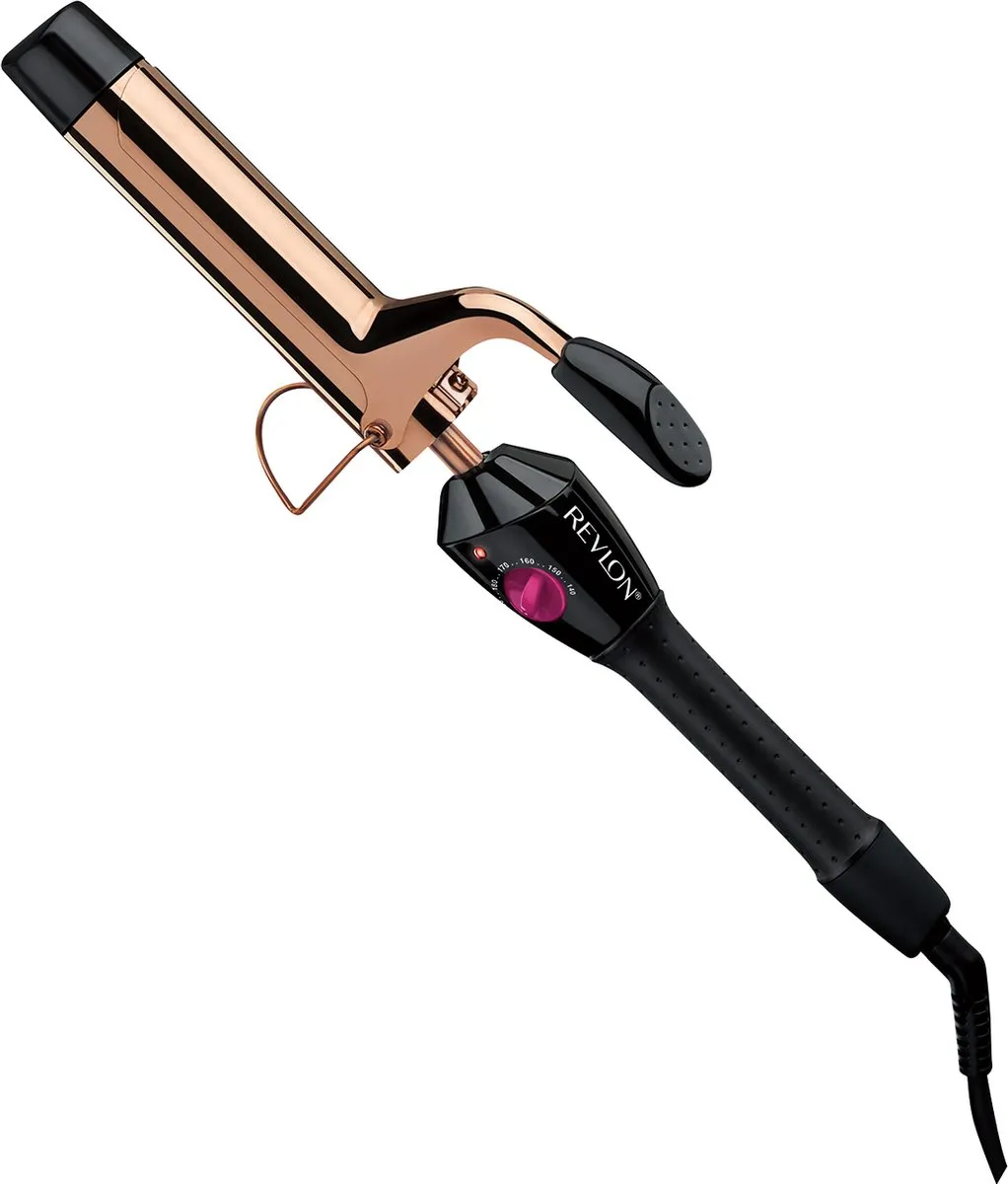 Revlon RVIR1159E - Krultang - Zwart/Goud - Minimale temperatuur 140°C - Rechte Krultang