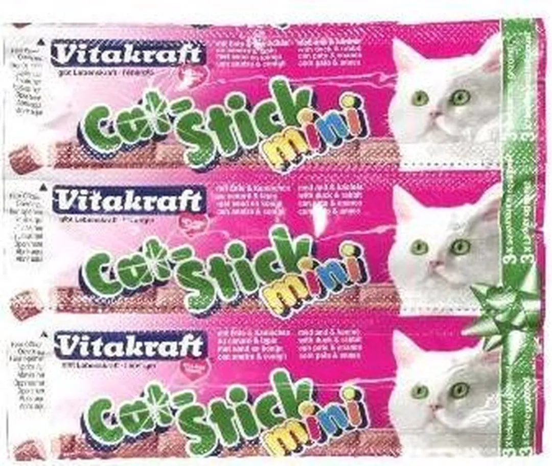 Vitakraft Cat-Stick Mini Eend met Konijn - 20 Stuks