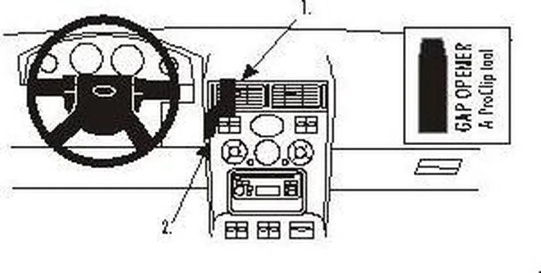 Brodit ProClip 852861 Ford Mondeo Center Mount - Zwart - afbeelding 6 van 6