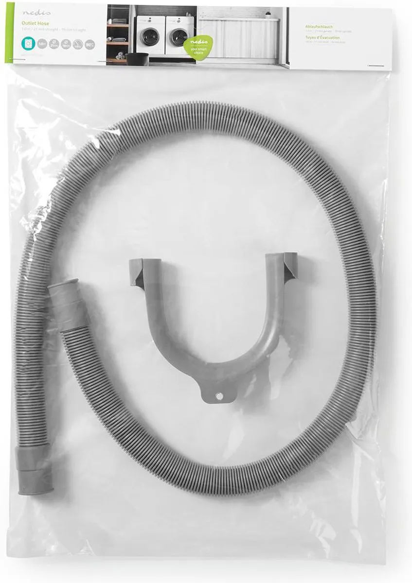 Nedis Afvoerslang 21mm 19mm 1.5 Bar 1m - Grijs