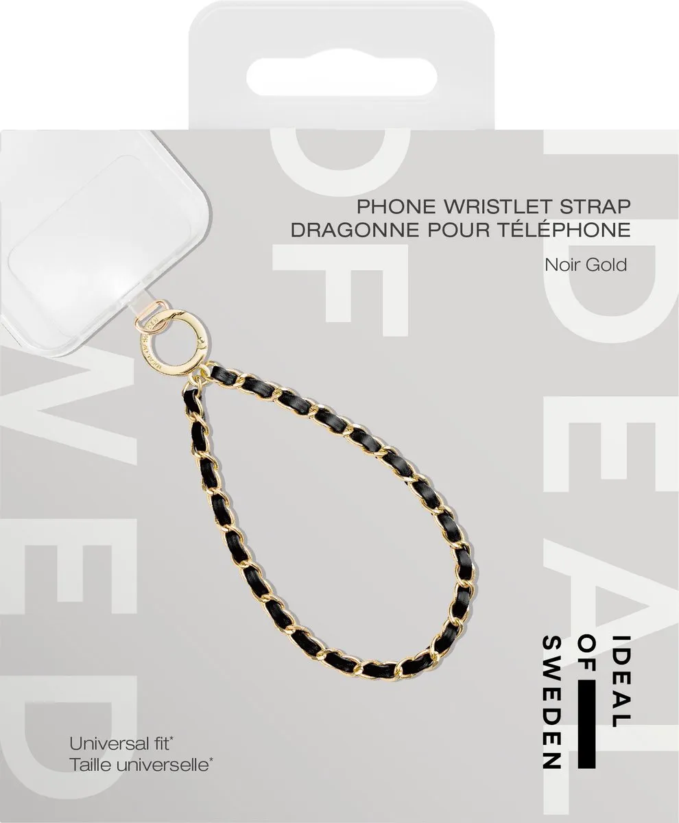 iDeal of Sweden Phone Wristlet Strap Noir Gold - Goud