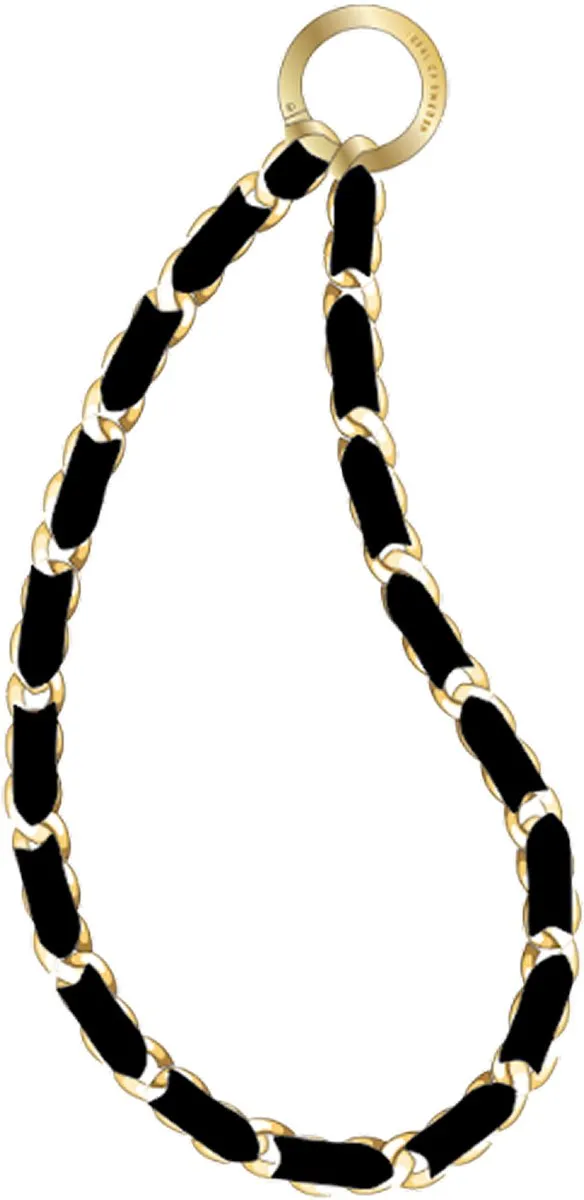 iDeal of Sweden Phone Wristlet Strap Noir Gold - Goud