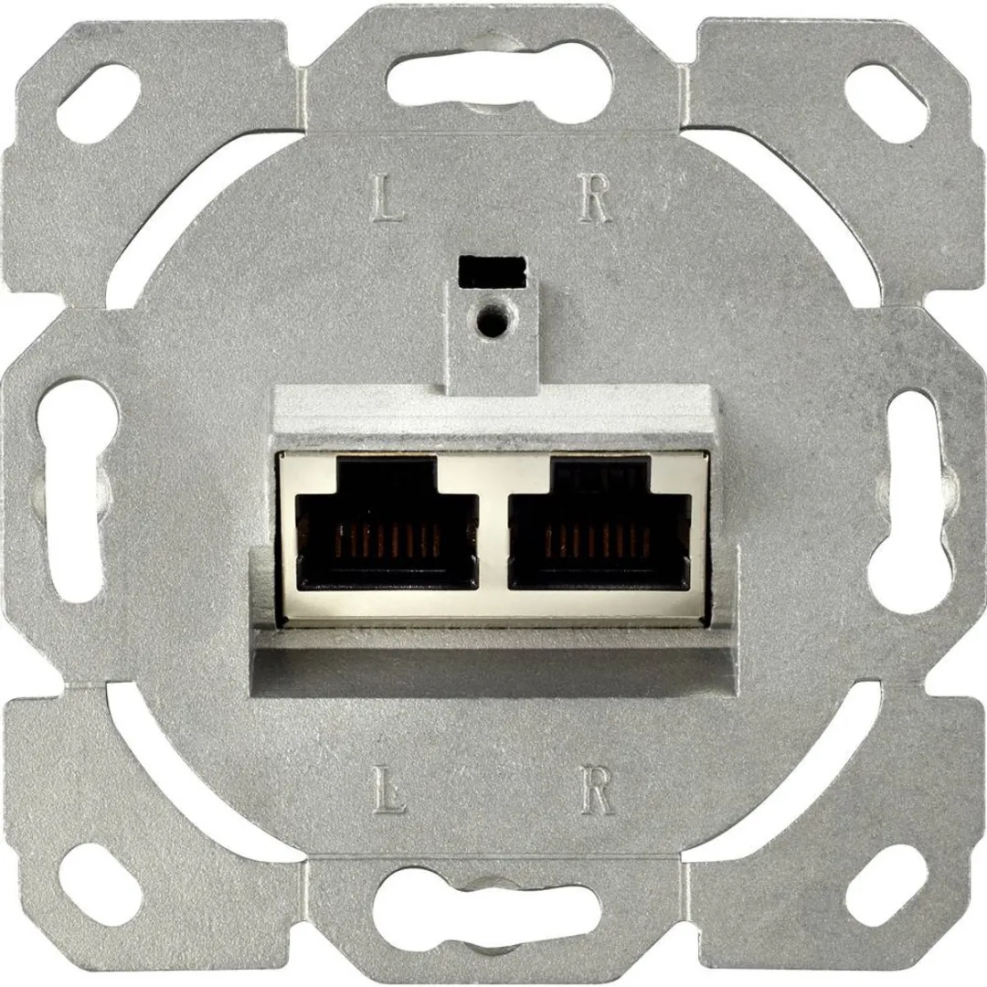 Renkforce RF-4695152 Netwerkdoos Inbouw CAT 6A - 2 Poorten Wit