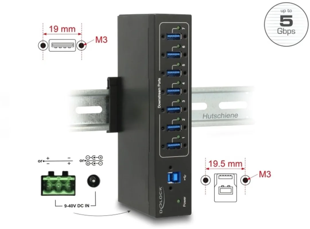 Delock 63311 USB 3.0 Hub 7 Poorten