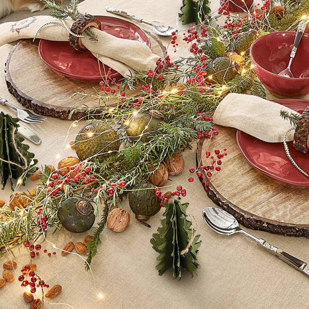 Loberon Kerstversiering Lento set van 6 - groen - Ø8cm - afbeelding 4 van 4