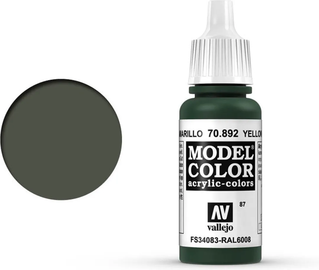 Vallejo Model Color Yellow Olive Acrylverf 17ml