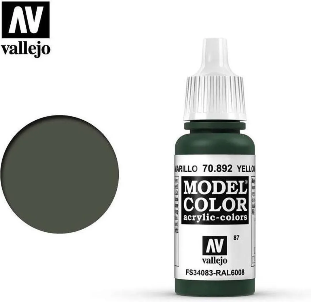 Vallejo Model Color Yellow Olive Acrylverf 17ml