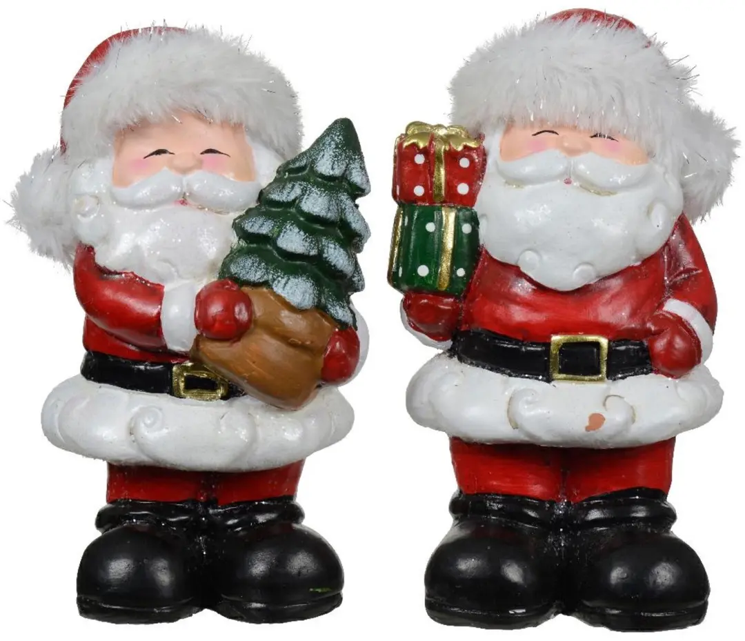 Kerstman van terracotta assorti (per stuk)