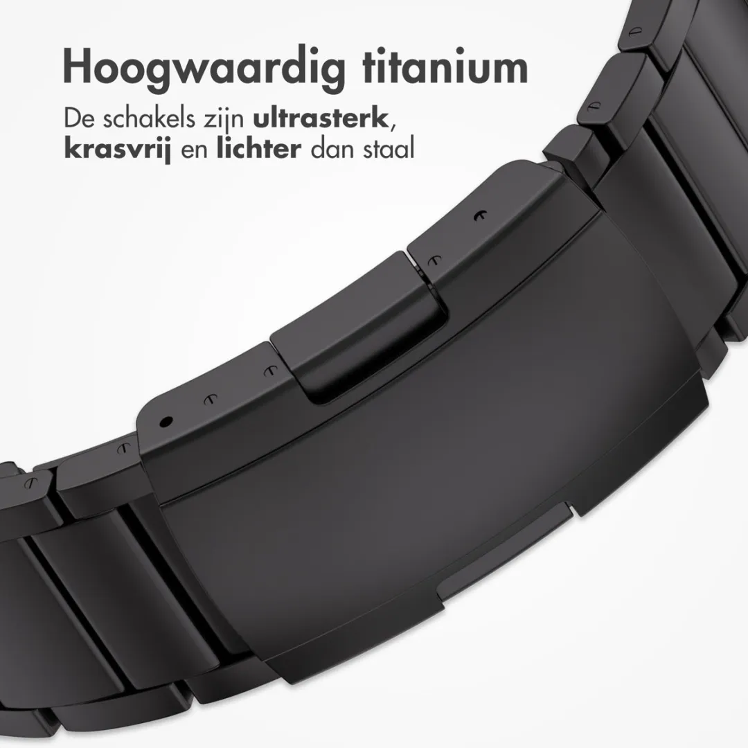 Accezz Mat Titanium Bandje - Apple Watch 42mm - Zwart