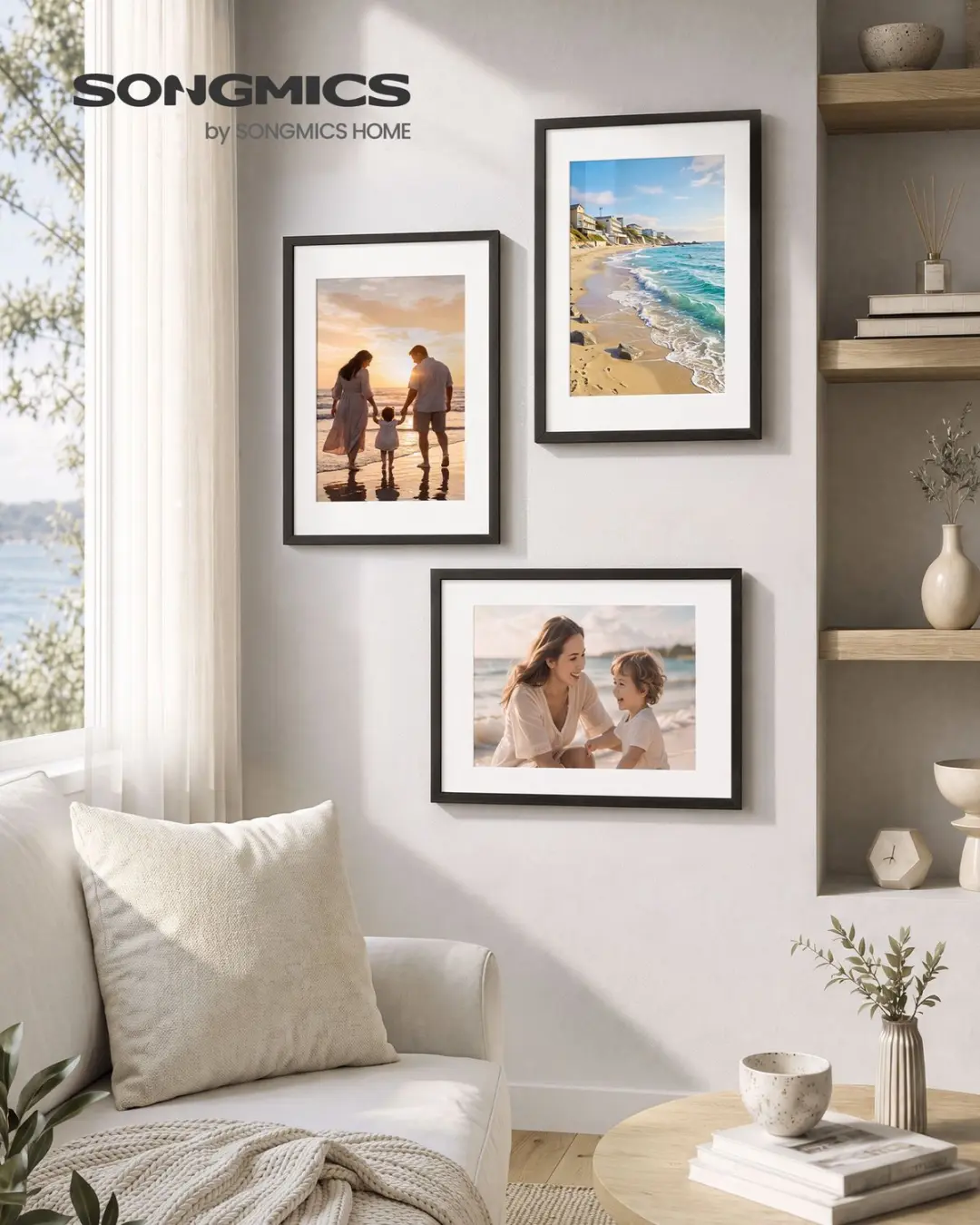 Songmics PVC Fotolijst 30x40cm - Set van 3 - Zwart - afbeelding 2 van 6
