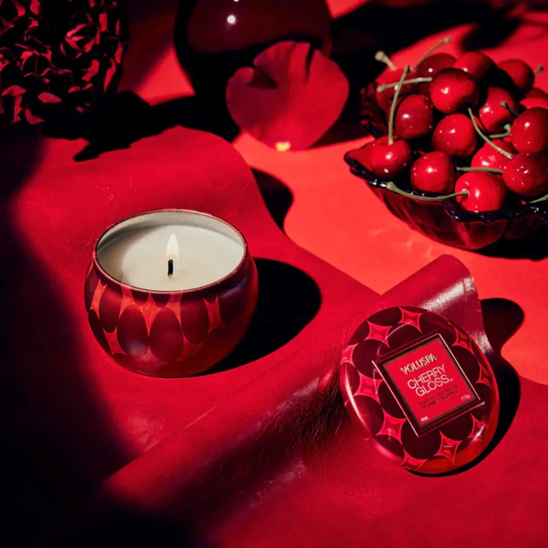Voluspa Cherry Gloss Mini Tin Candle