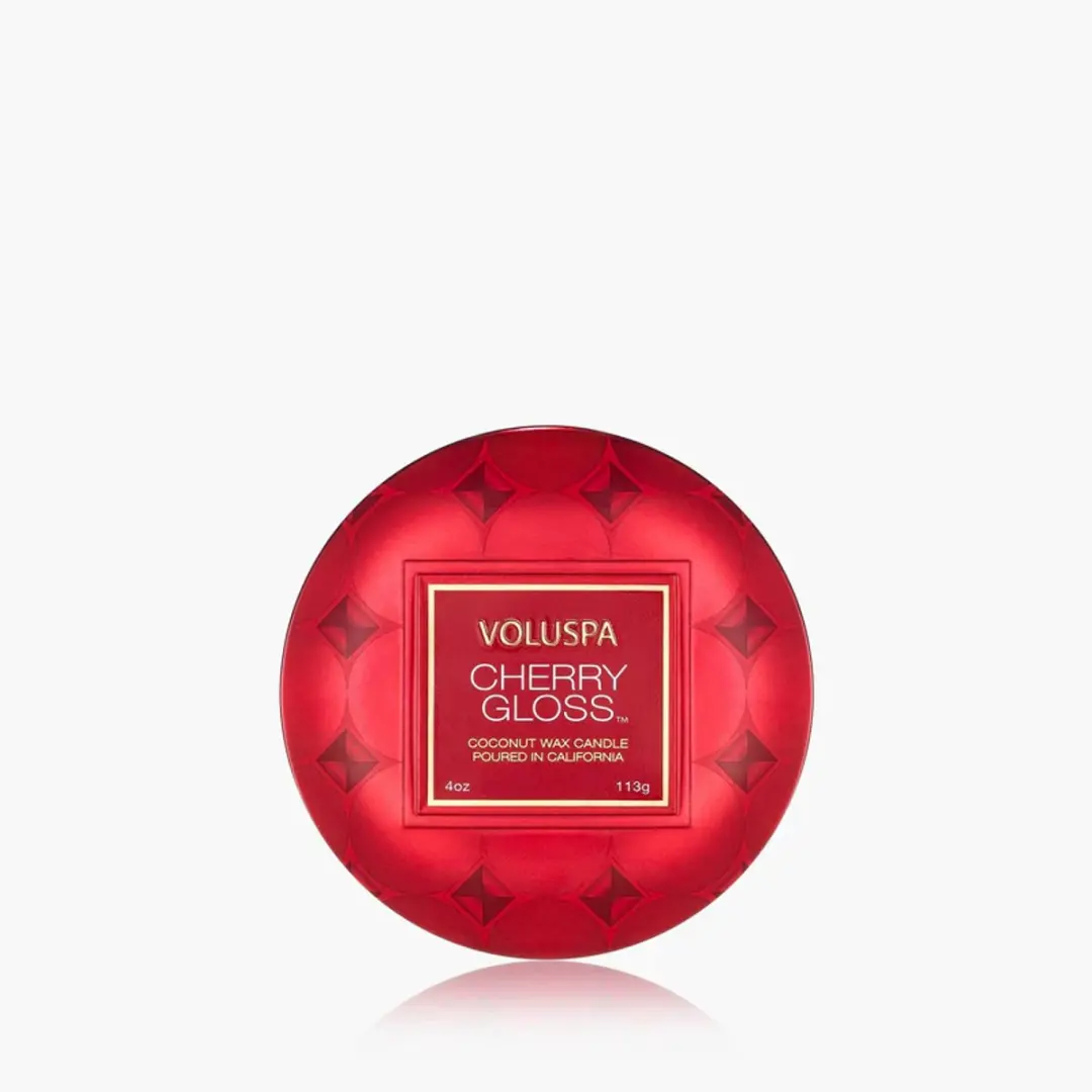 Voluspa Cherry Gloss Mini Tin Candle - 113g - afbeelding 2 van 4