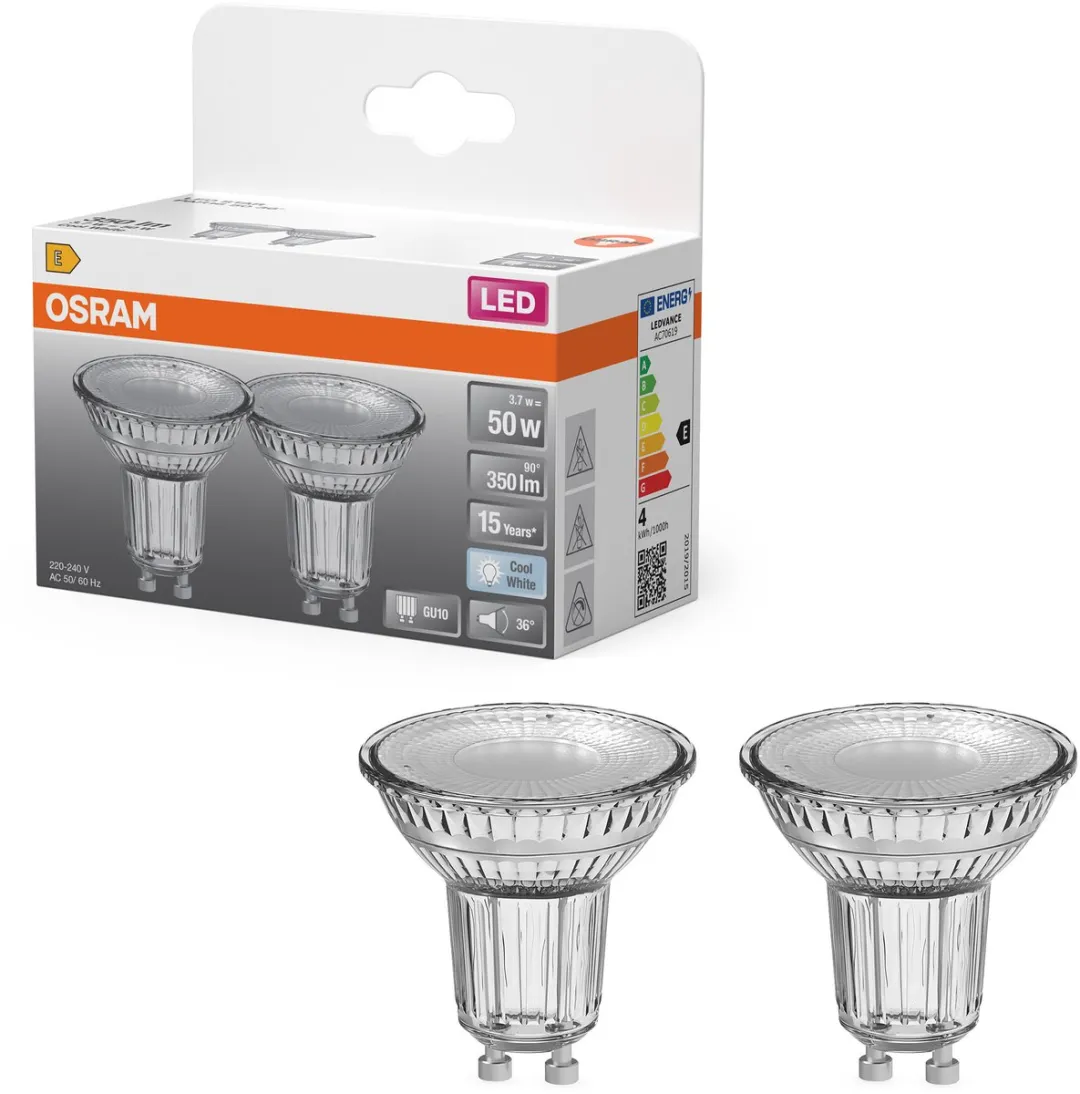 Osram LED Spot Star PAR16 GU10 3,7W - 36° - 350lm - 2 Stuks