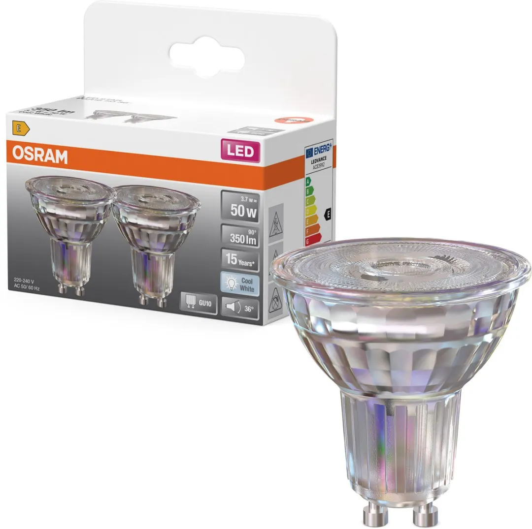 Osram LED Spot Star PAR16 GU10 3,7W - 36° - 350lm - 2 Stuks