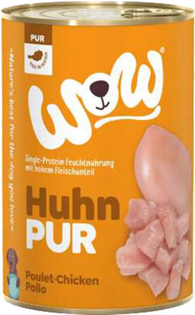 WOW Puur Kip Graanvrij Natvoer Hond 6x 400g - afbeelding 3 van 3