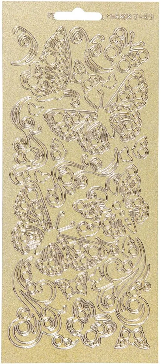 Creativ Company Gouden Vlinders Stickers - 10x23cm