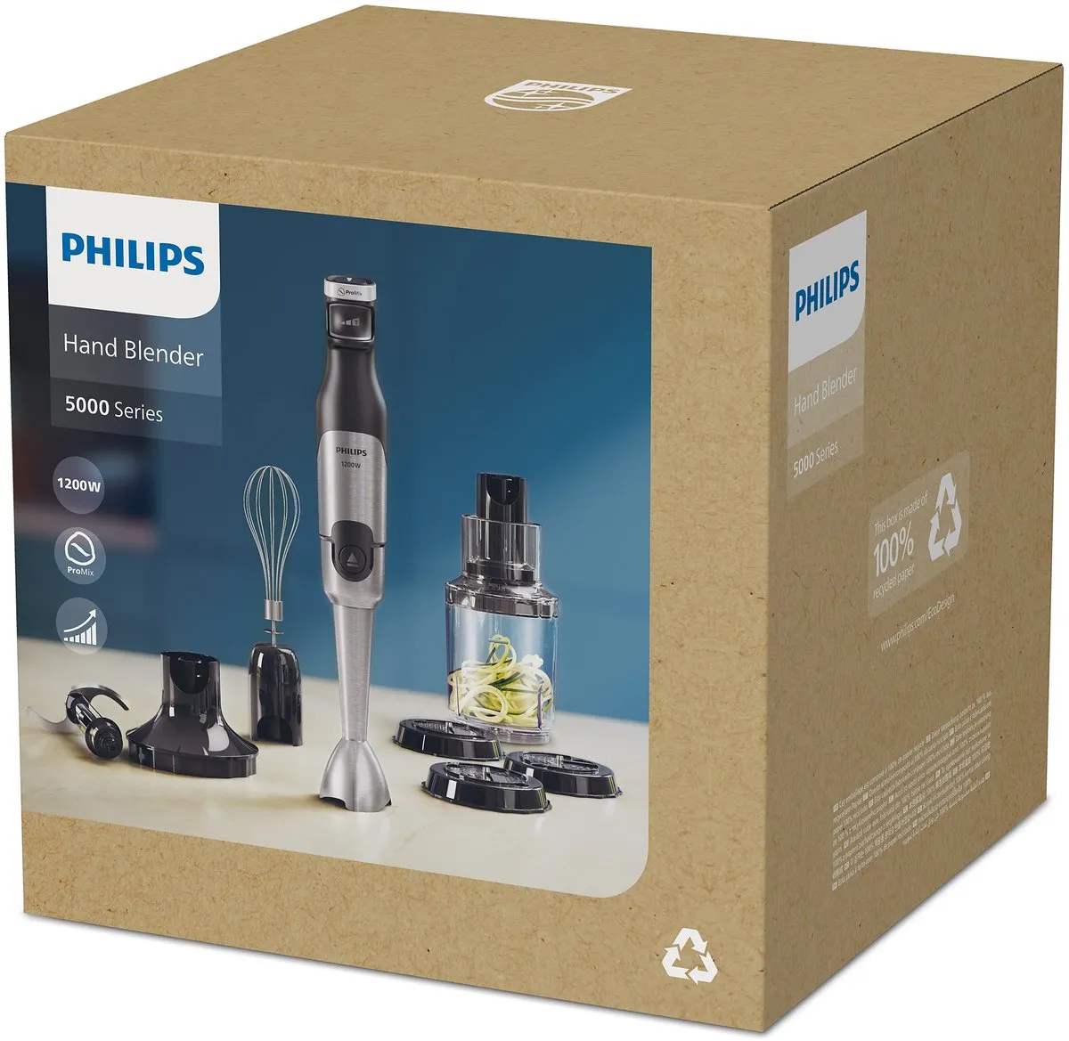 Philips 5000 Series HR2684/00 Staafmixer 1200W - Zwart/RVS