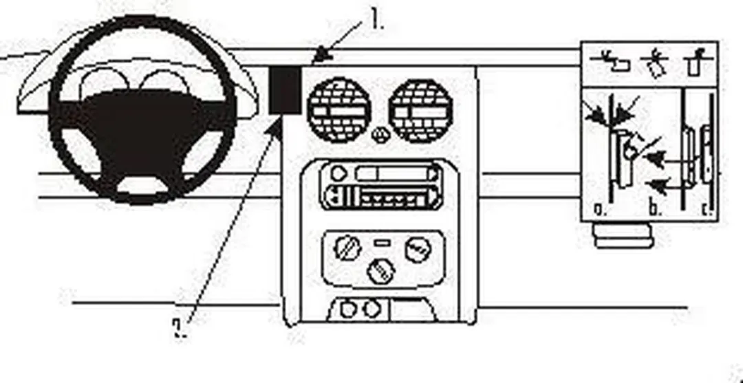 Brodit ProClip 852969 Telefoonhouder - Jeep Cherokee 2002-2008 - Zwart - afbeelding 2 van 2